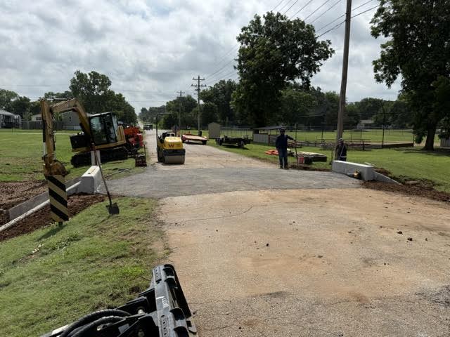 Culvert overlay completed with EZ Street asphalt in Prague, Oklahoma