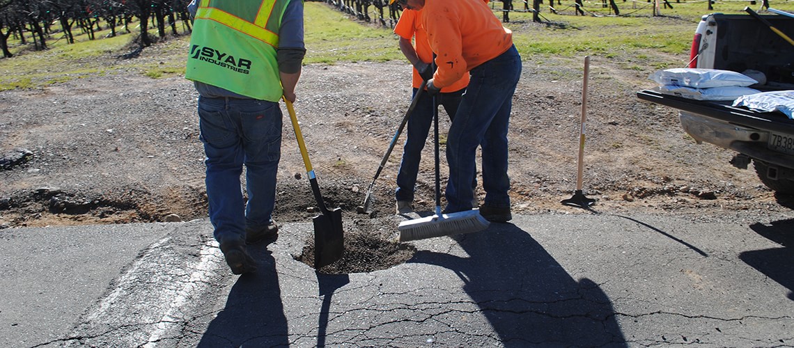 Even A High-End Winery Has Its Share of Potholes That Need Repair